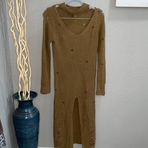 Brown Sweater Dress